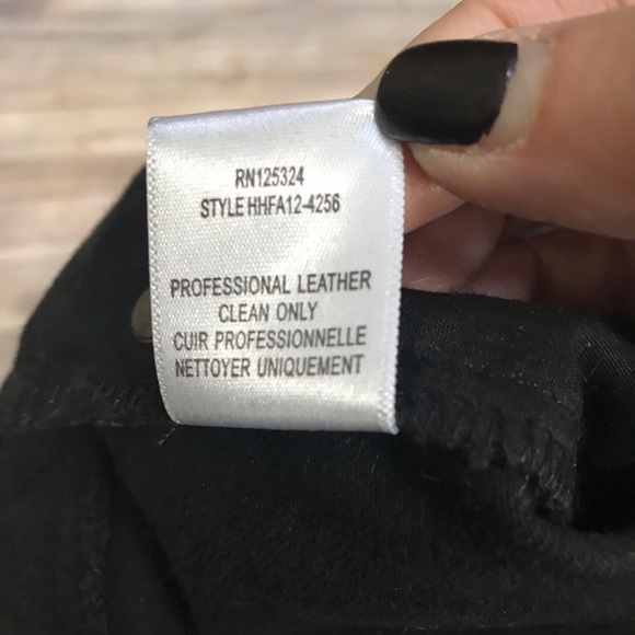 HAUTE HIPPIE BLACK SKINNY JEANS W/ LEATHER PANEL - Picture 5 of 8